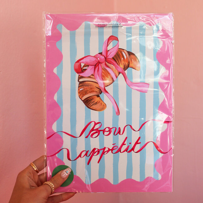 Bow Appetit Croissant Print