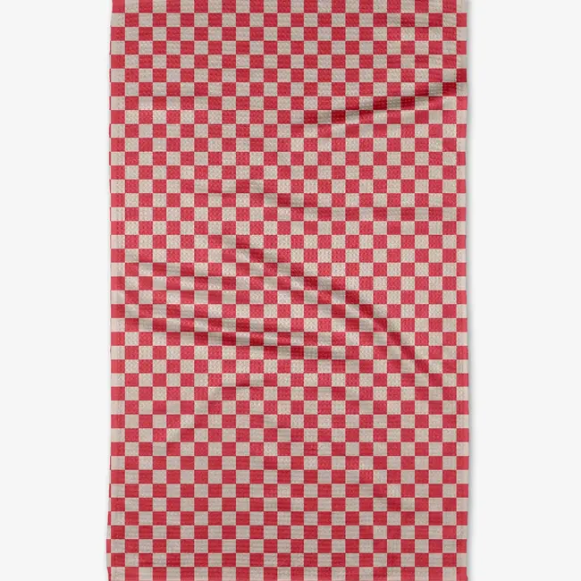 Holiday Checkers Geometry Towel
