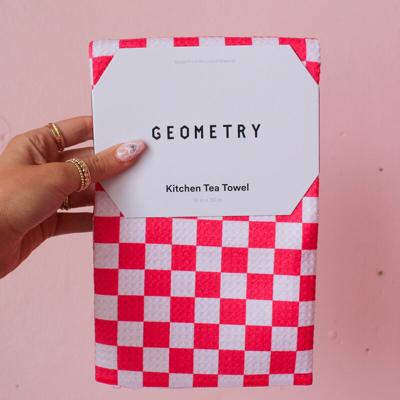 Holiday Checkers Geometry Towel