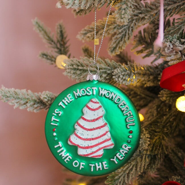 Most Wonderful Time Tree Cake Ornament