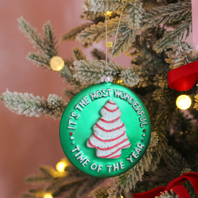 Most Wonderful Time Tree Cake Ornament