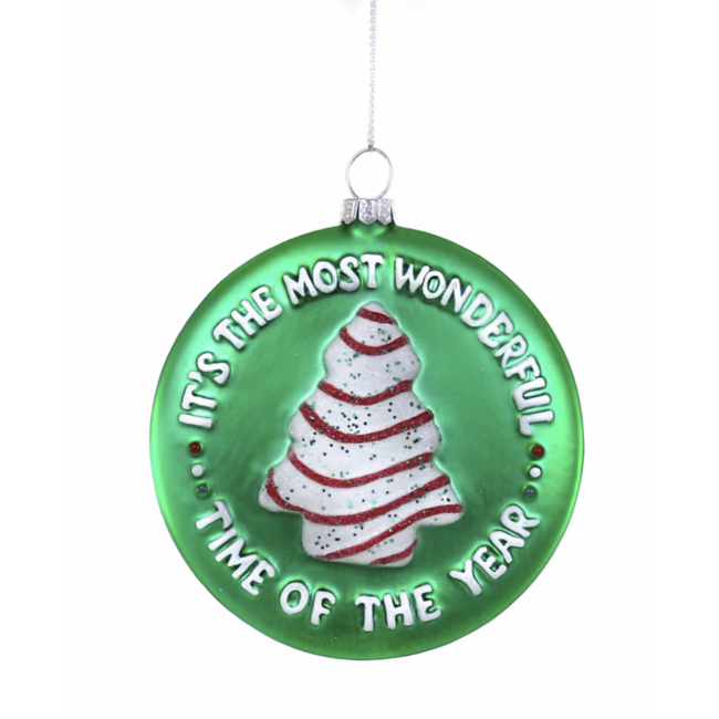 Most Wonderful Time Tree Cake Ornament