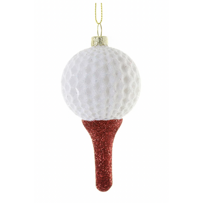 Golf Ball on Tee Ornament