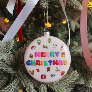Retro Merry Christmas Ornament