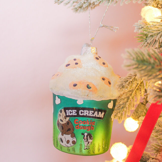 Chocolate Chip Cookie Dough Ice Cream Ornament