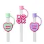 Straw Topper Set in Be Mine