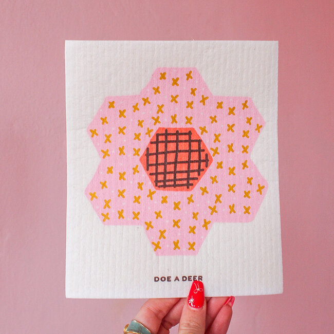 Quilt Block Swedish Dishcloth