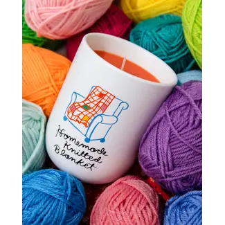 Homemade Knitted Blanket Candle