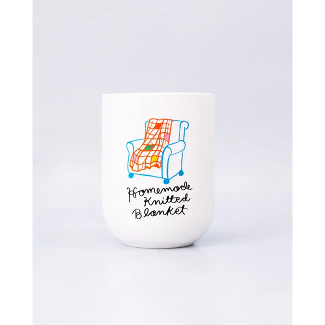 Homemade Knitted Blanket Candle
