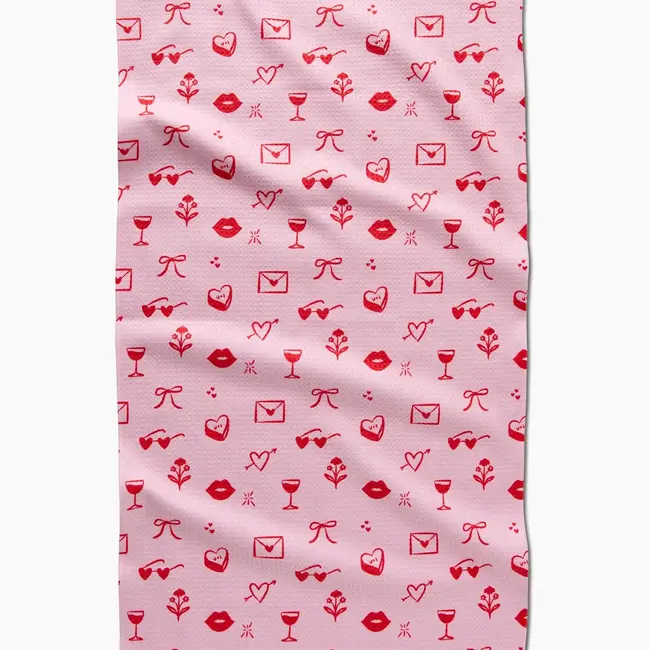 V-Day Doodles Geometry Towel