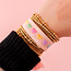Happy Hearts Embroidered Bracelet