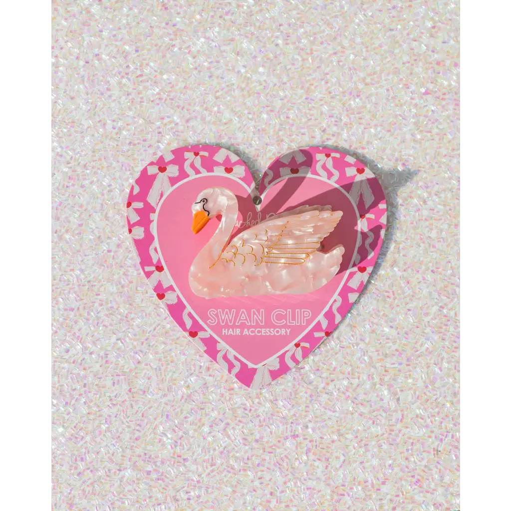 Packed Party Swan Claw Clip