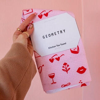 V-Day Doodles Geometry Towel