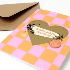 Inklings Scratch Off  Girl Math Birthday Card
