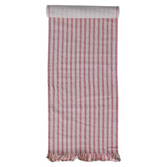 Hazel Mazel Pink Striped Cotton Table Runner