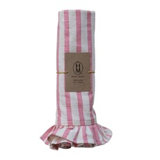 Hazel Mazel Pink Striped Cotton Table Runner