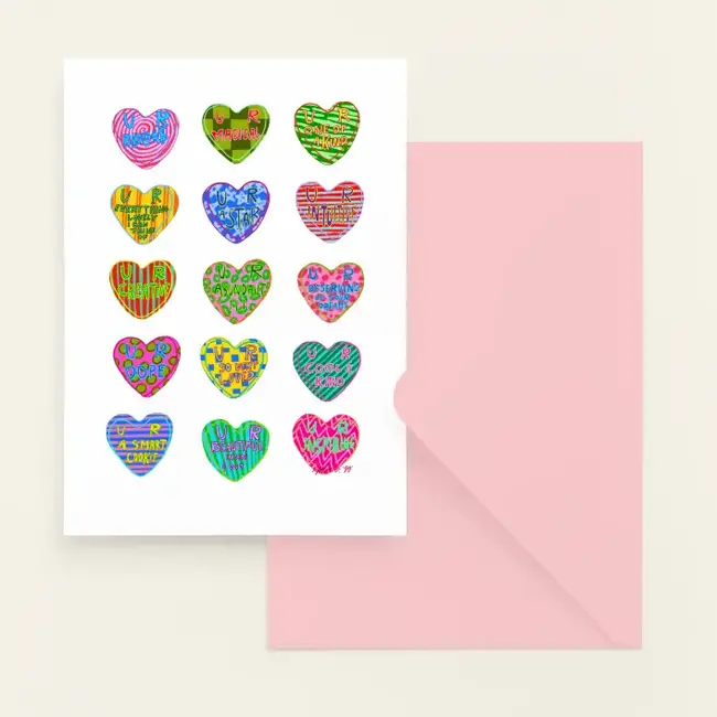 Candy Hearts Card