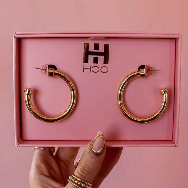 Gold Midi Hoo Hoops