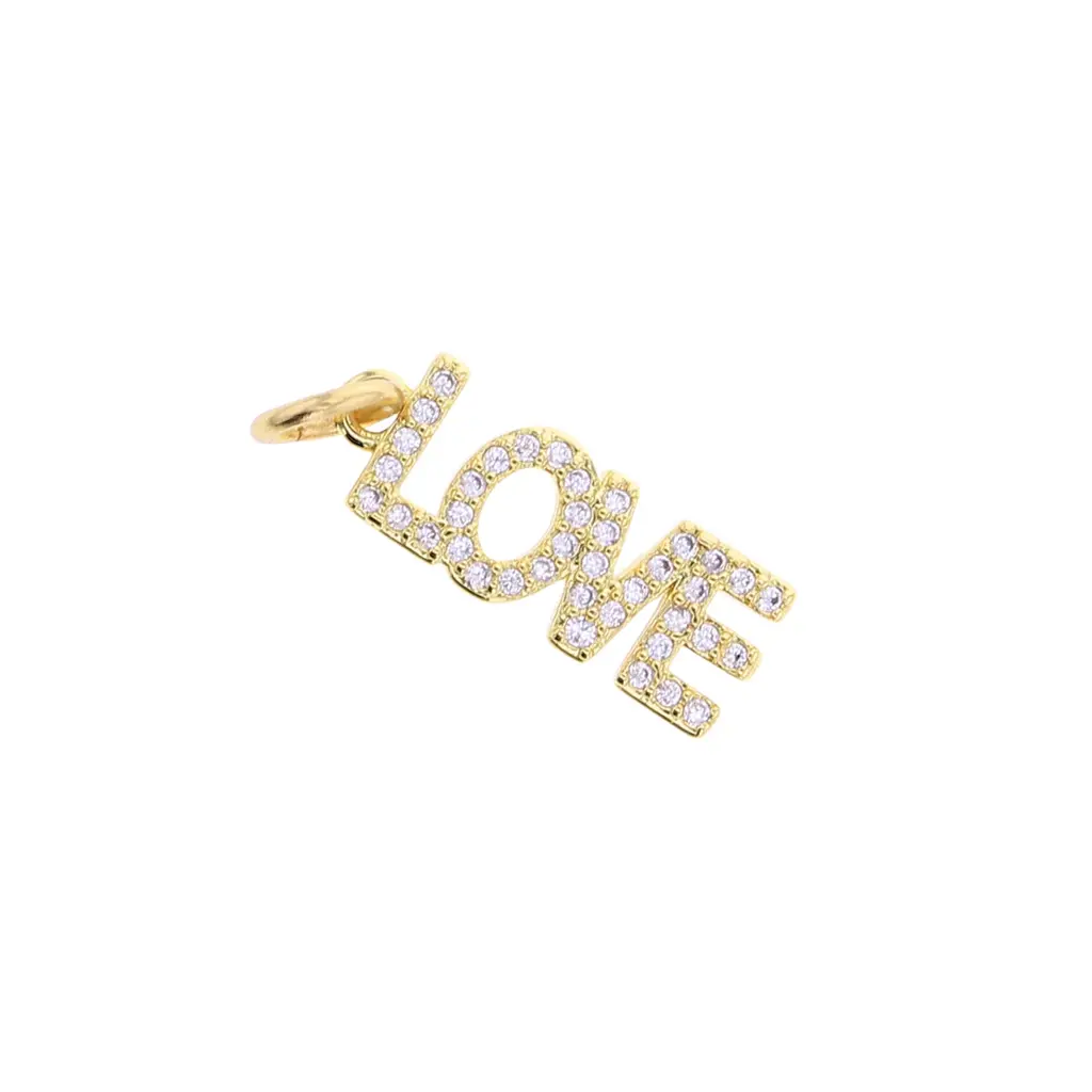 Charm Bar Rhinestone LOVE Charm