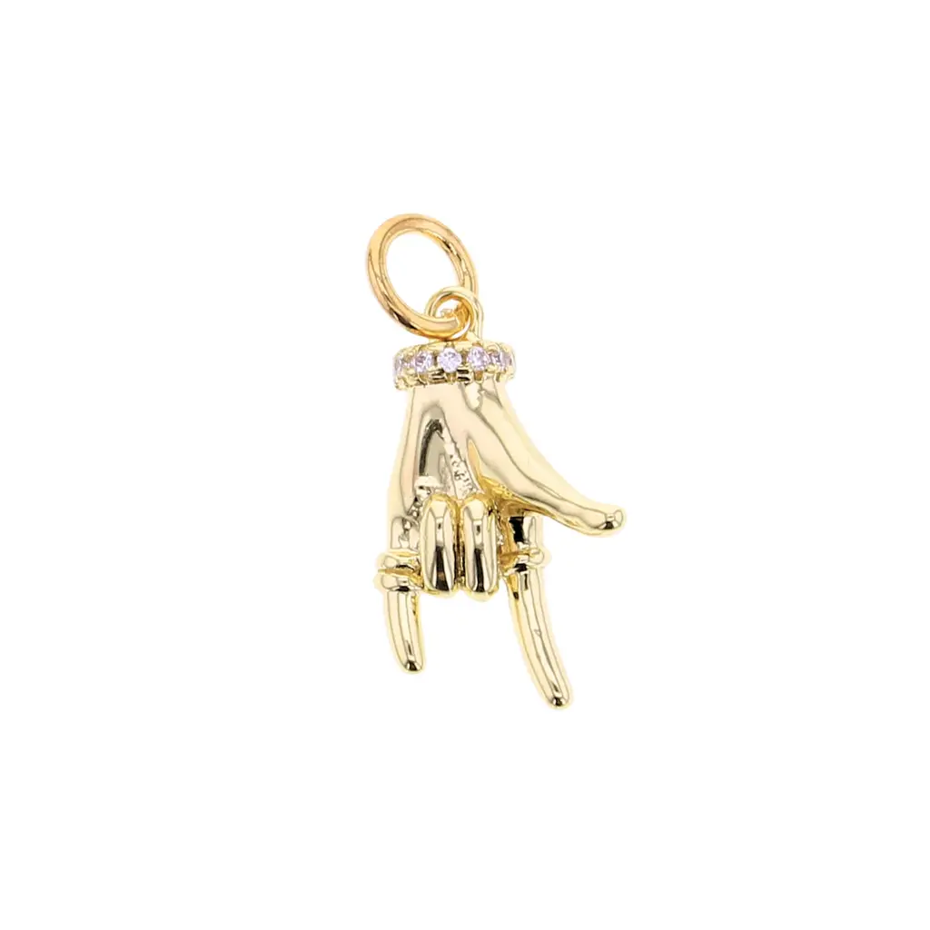 Charm Bar "I Love You" Hand Charm