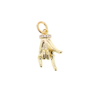 Charm Bar "I Love You" Hand Charm