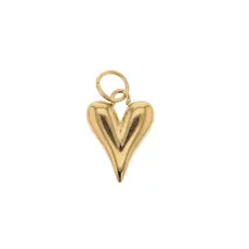 Charm Bar Elongated Puffy Heart Charm