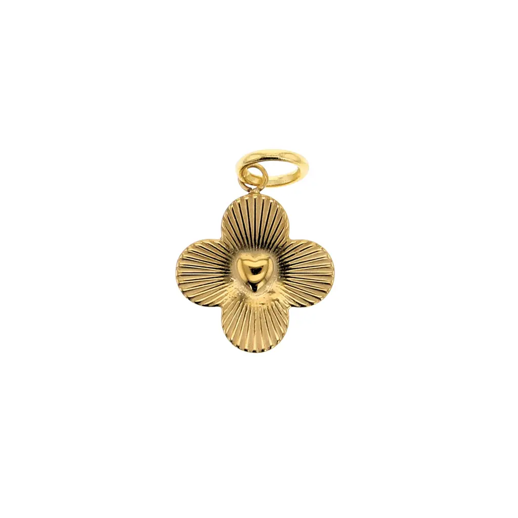 Charm Bar Clover Heart Charm