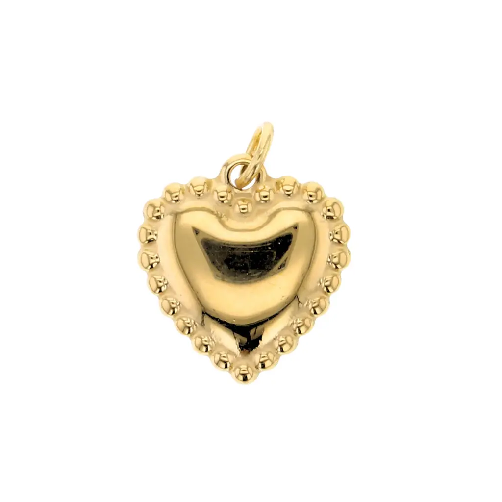 Charm Bar Large Milgrain Heart Charm