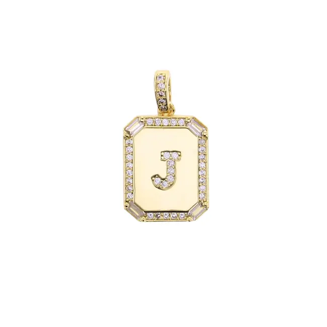 Large Cubic Zirconia Letter Charm