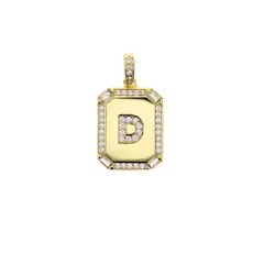 Charm Bar Large Cubic Zirconia Letter Charm