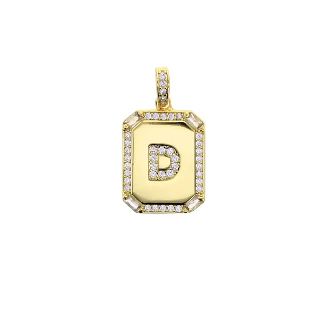 Large Cubic Zirconia Letter Charm