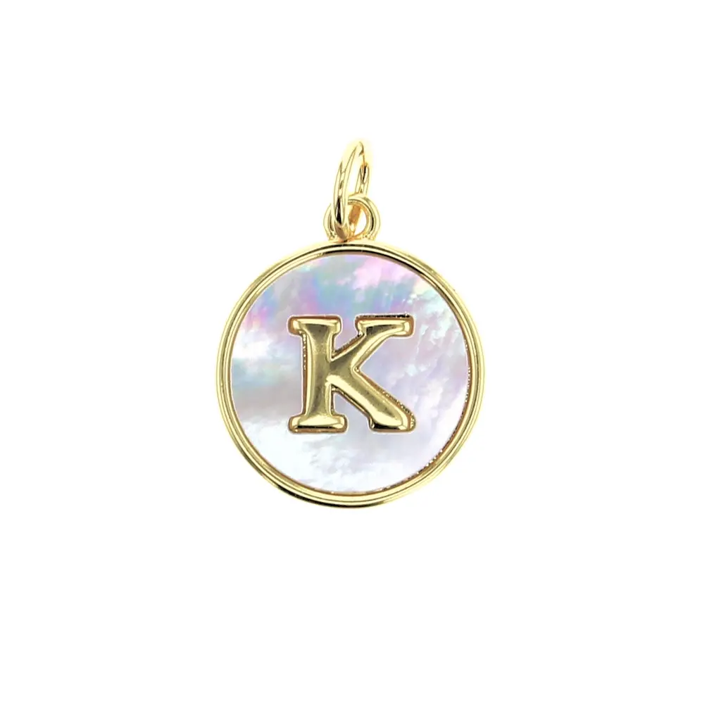 Charm Bar Mother-Of-Pearl Letter Charm