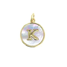 Charm Bar Mother-Of-Pearl Letter Charm