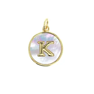 Charm Bar Mother-Of-Pearl Letter Charm