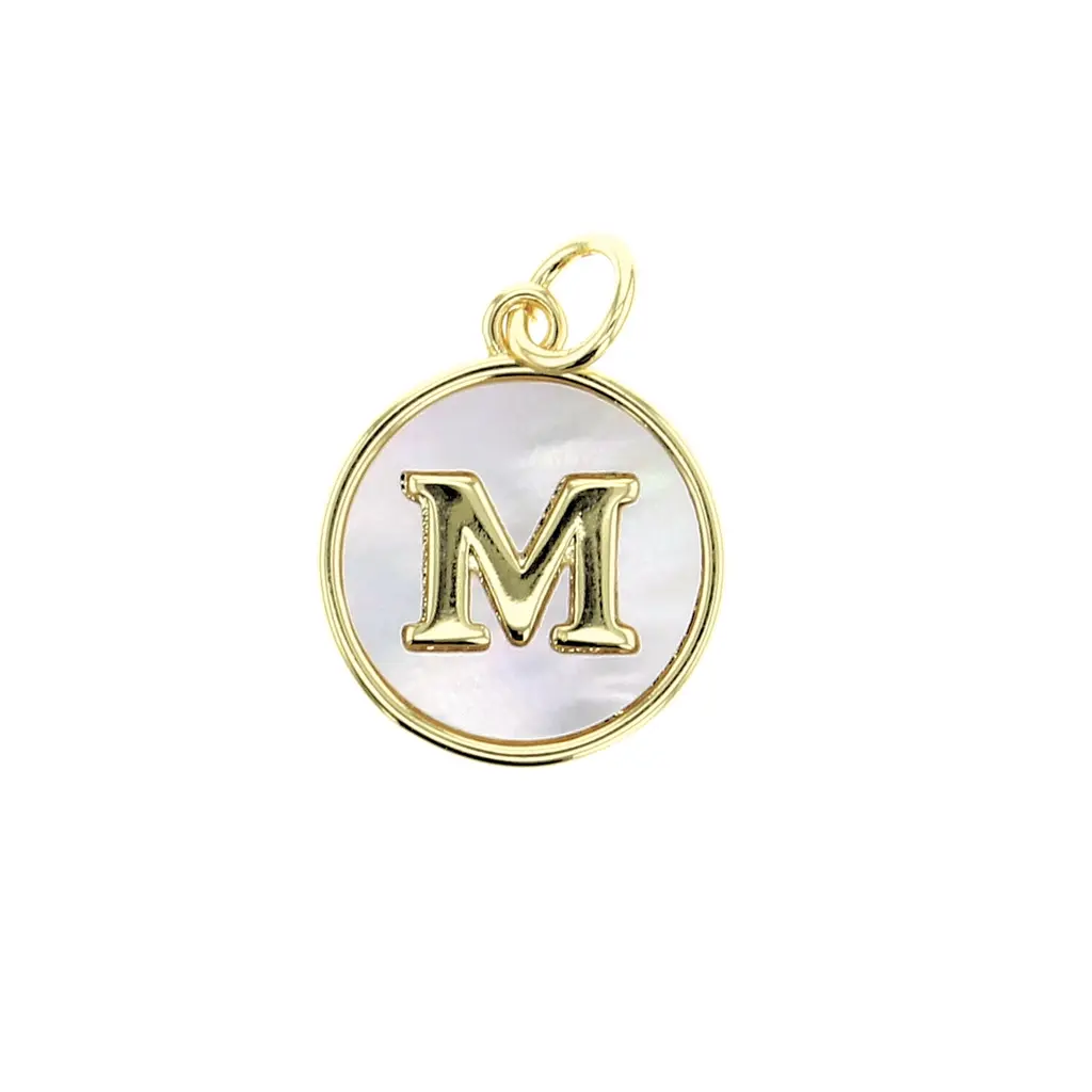 Charm Bar Mother-Of-Pearl Letter Charm