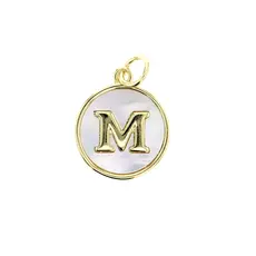 Charm Bar Mother-Of-Pearl Letter Charm