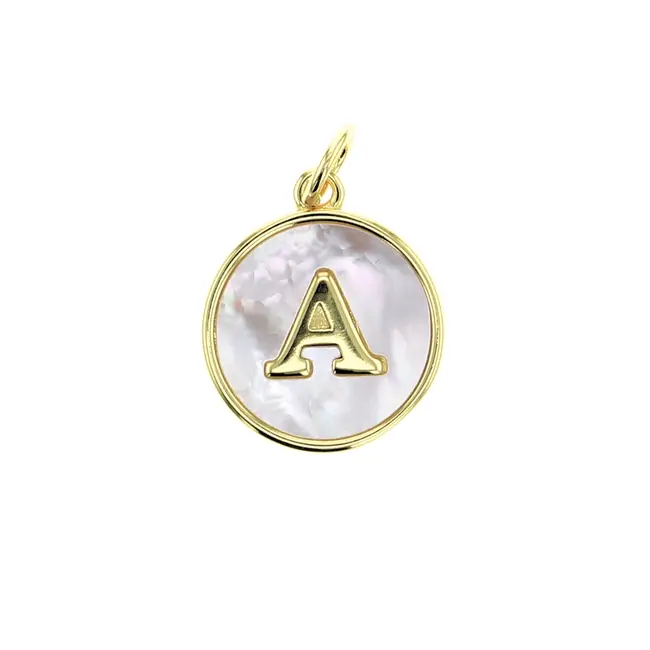 Mother-Of-Pearl Letter Charm