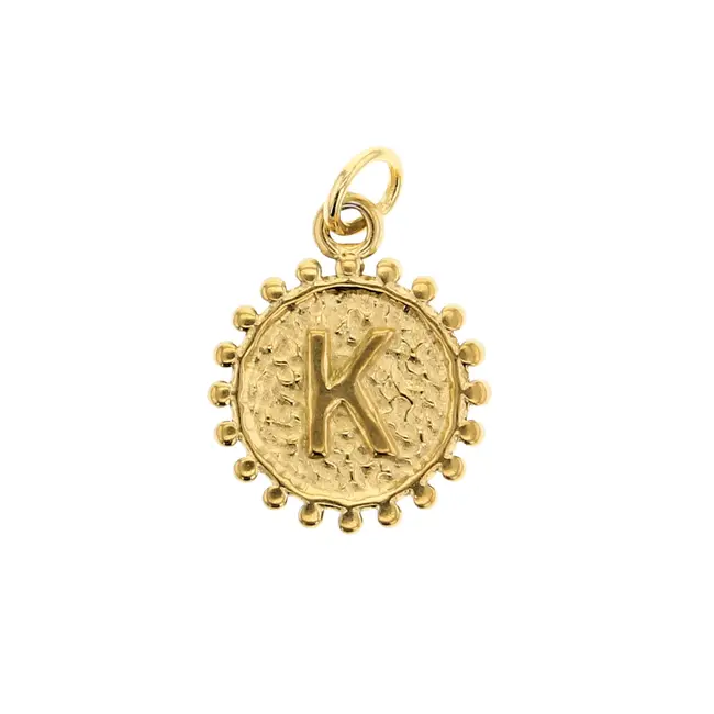 Milgrain Letter Charm