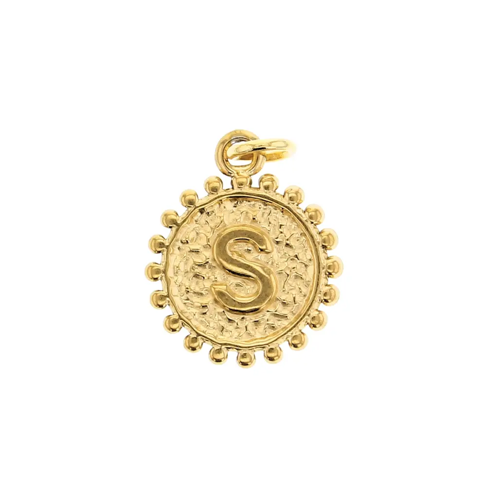 Charm Bar Milgrain Letter Charm