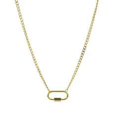 Charm Bar Carabiner Gold Charm Chain