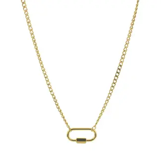 Charm Bar Carabiner Gold Charm Chain