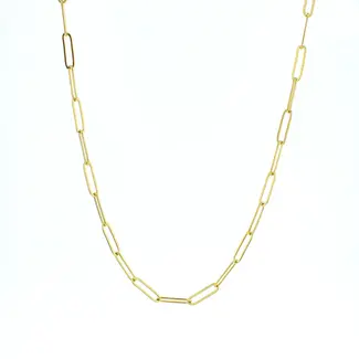 Charm Bar Link Gold Charm Chain