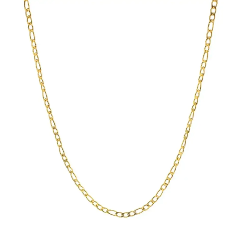 Charm Bar Figaro Gold Charm Chain