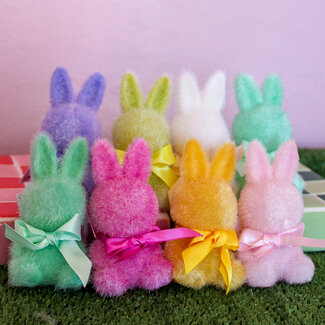 Flocked Sitting Bunny