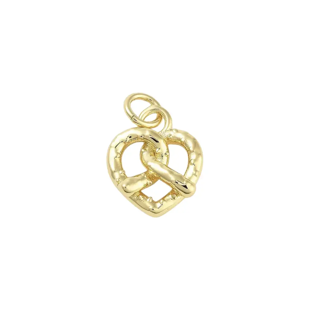 Charm Bar Soft Pretzel Heart Charm