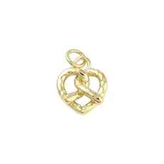 Charm Bar Soft Pretzel Heart Charm