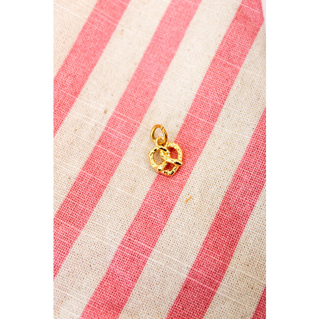 Soft Pretzel Heart Charm