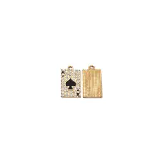 Charm Bar Ace of Spades Card Charm