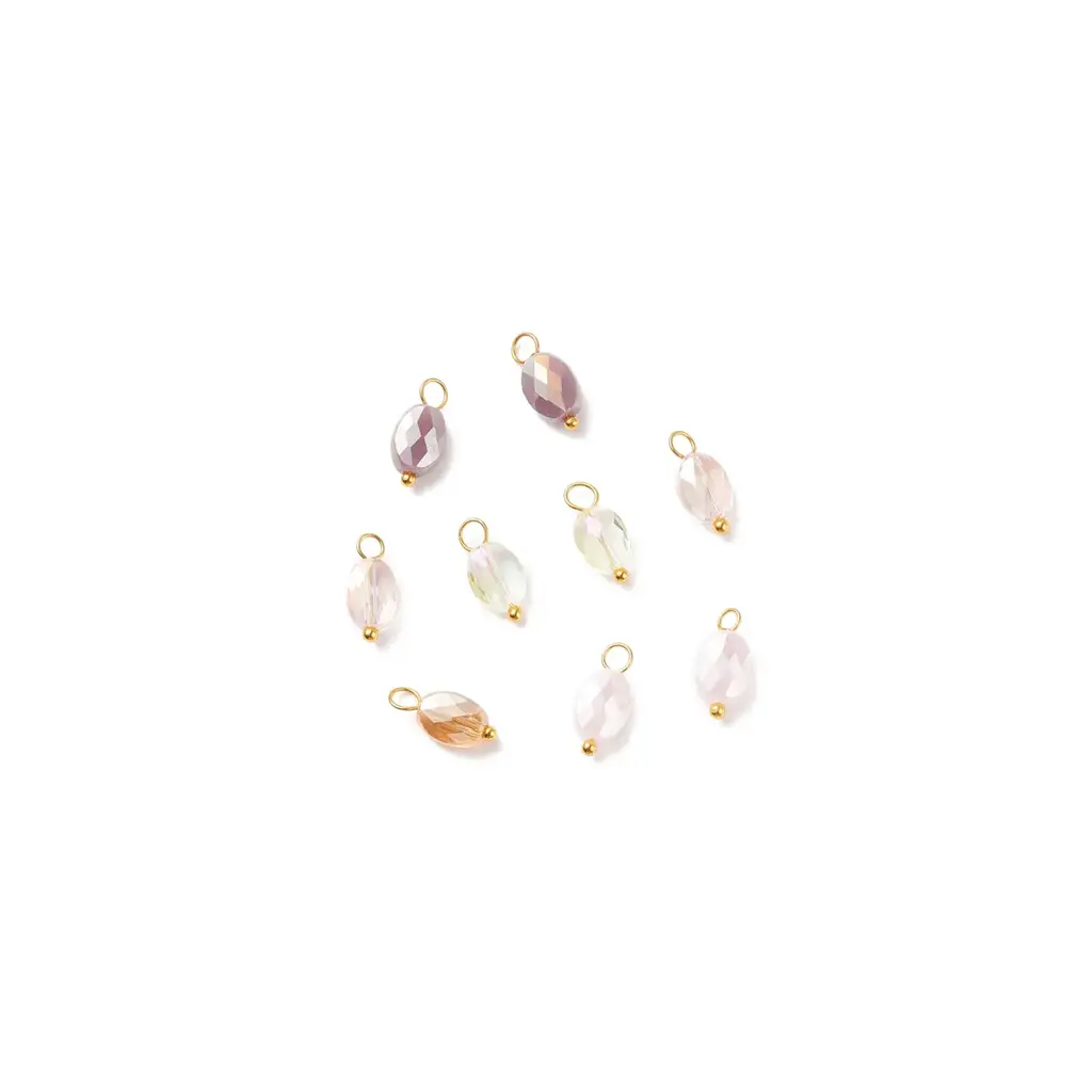 Charm Bar Sea Glass Iridescent Charms