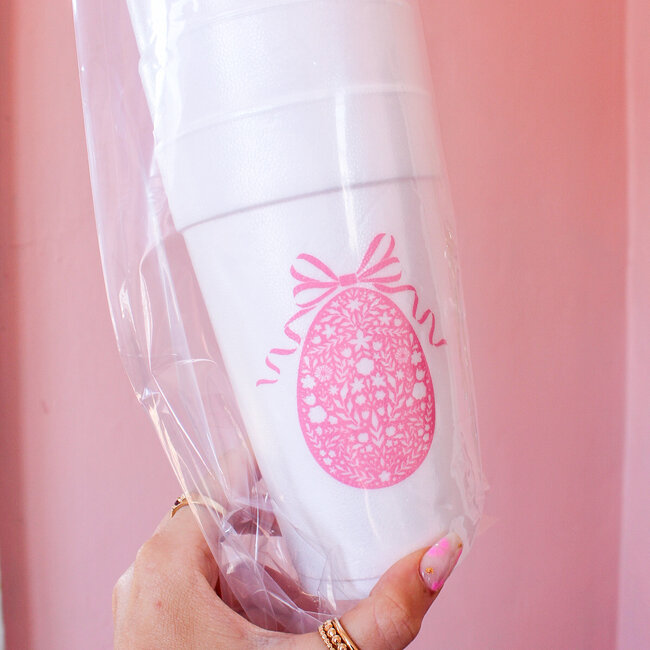 Styrofoam Cup - Pink Fancy Egg